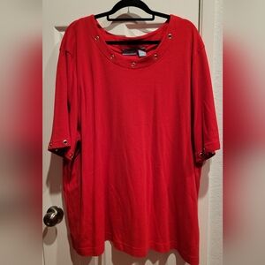 Liz & Me Shirt with Grommet Detail NWOT